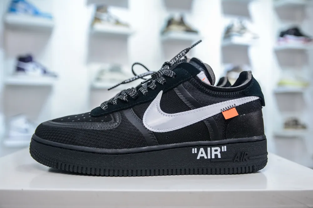 純原 OFF-WHITE x NK Air Force 1 Low 空軍一號OW聯名黑白 鞋面工整無皺褶 工藝超前市場水平 高價購入韓國原廠無色差網紗 卡色完美同步zp 後跟港寶細節 除錯比對原版 兩個碼段電控印字 內測字型細節 原檔資料電