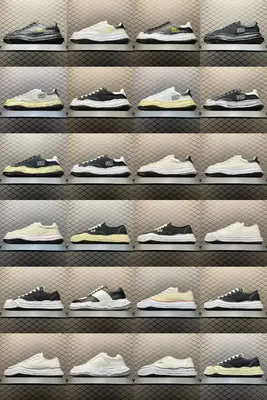三原康裕品牌MMY/Maison MIHARA YASUHIRO Wayne Original Sole Leather Low Sneaker貝殼頭版變形溶解雪糕底低幫百搭休閒運動板鞋 全新開發雙模一次發泡點位氣孔EVA中底#底部嵌入組合
