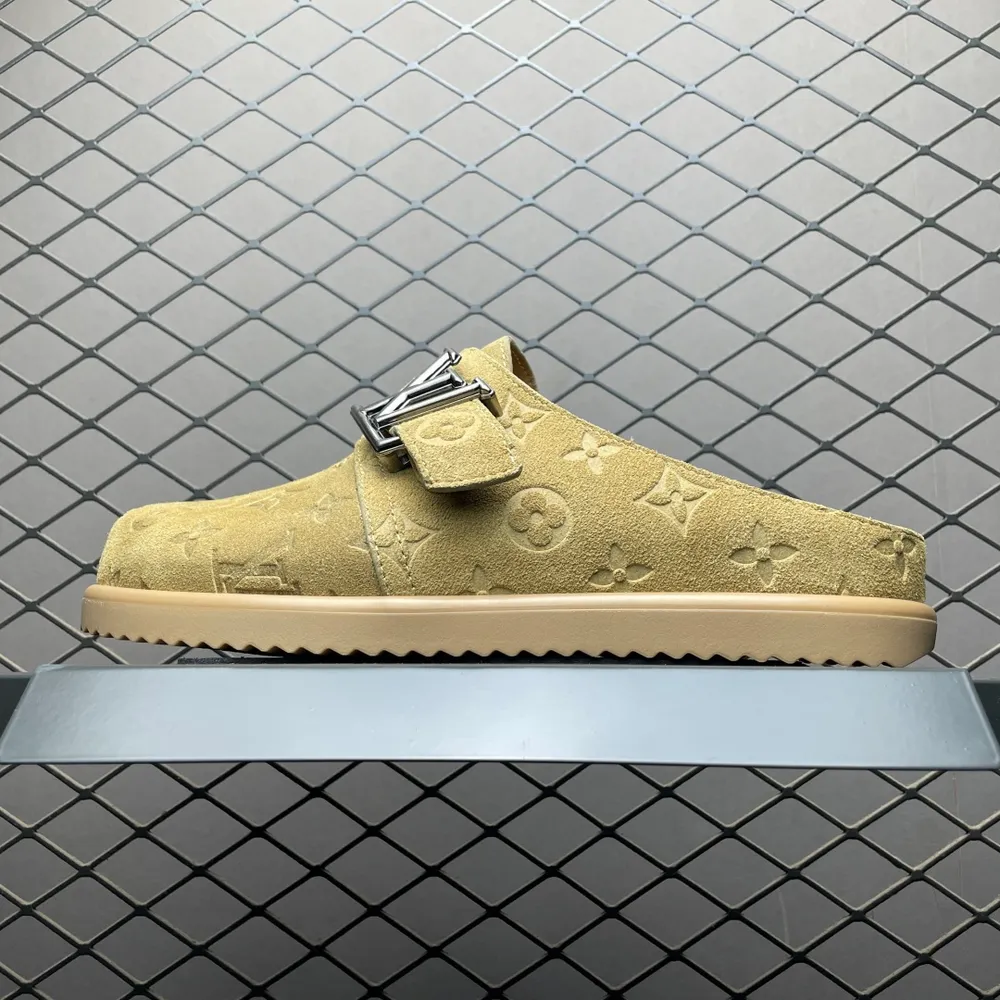 Louis Vuitton Easy 路易威登 LV 皮革拼接 博肯半包頭 拖鞋 涼鞋 原版開發 高階外貿平臺 零售專供品質 尺碼：40 41 42 43 44 45 46 編號：4IOGTU53