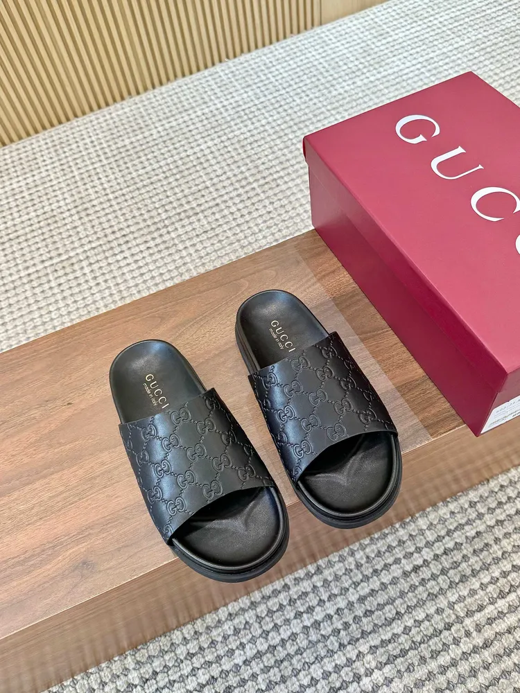 2025🆕[P580]福利新品厚底GuCci互扣式刺繡大G橫帶穆勒鞋 🆕官網同步，原版一比一複製，最高版本🆙👏🔥所有材質細節均與YB一致💪👍 常年做貨。
