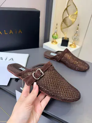 Alaia·阿萊亞⛳️🔥超火的一款平底芭蕾舞漁網紗面鑲鑽款平底單鞋🩰！