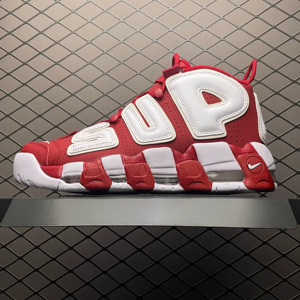 💰620 純原Supreme X NK Air More Uptempo SUP聯名款 3M反光 大AIR皮蓬 復古運動籃球鞋 902290-600 尺碼：40 40.5 41 42 42.5 43 44 44.5 45 46 47.5 