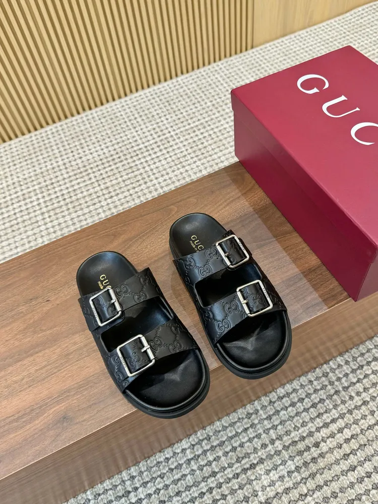 2025🆕[P620]福利新品厚底GuCci互扣式刺繡大G橫帶穆勒鞋 🆕官網同步，原版一比一複製，最高版本🆙👏🔥所有材質細節均與YB一致💪👍 常年做貨。