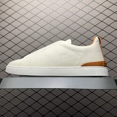 純原 Zegna 傑尼亞 Triple Stitch 老錢風 圓頭平底 低幫休閒板鞋 海淘代購充Z品質 高階外貿 平臺零售專供 原版定製摔紋牛皮 尺碼：39 40 41 42 43 44 45 編號：53OGTU32