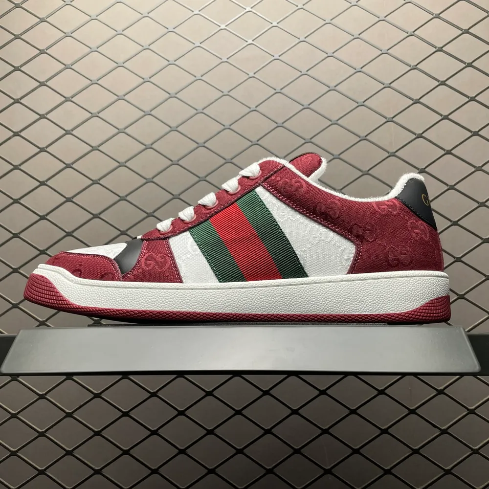 💰750 頂級品質Gucci 古馳 Screener GG琺琅 復古老爹板鞋 海淘代購專供品質 正確楦型 正確固特異無膠走線工藝 配件齊全 進口皮料/原版毛巾內裡 匠心打造 其用料及細節已爭取最大限度還原公司正品 實拍如圖 所見即所得 謹