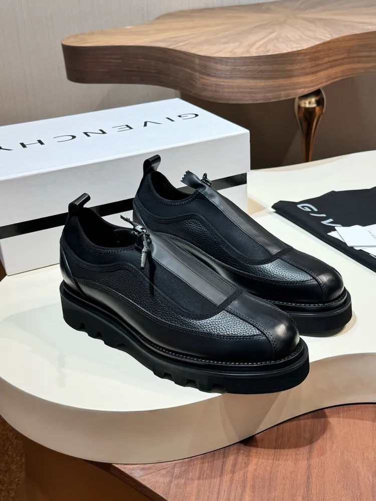 Givench圓頭厚底男款皮鞋