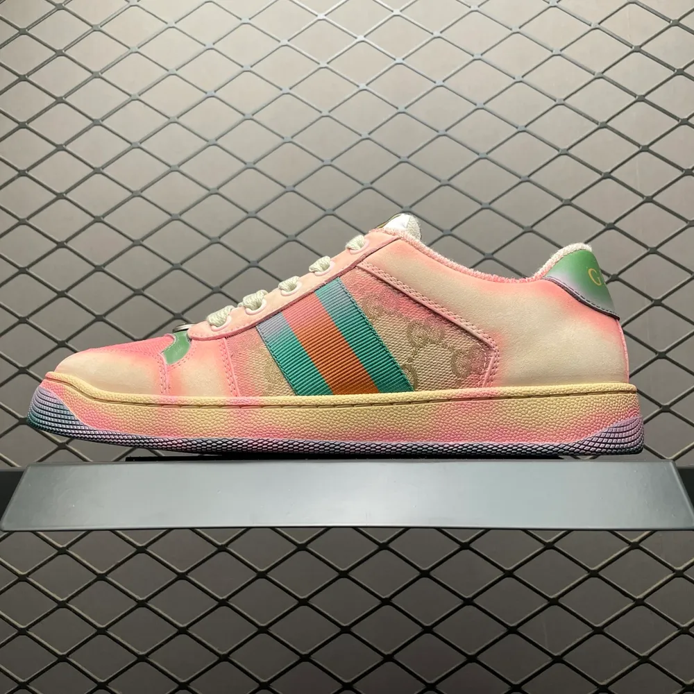 💰740 Gucci 古馳 Screener GG琺琅 復古老爹板鞋 海淘代購專供品質 正確楦型 正確固特異無膠走線工藝 配件齊全 進口皮料/原版毛巾內裡 匠心打造 其用料及細節已爭取最大限度還原官網zp 實拍如圖 所見即所得 謹防混賣 