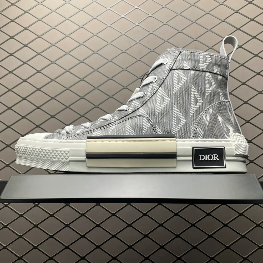 💰750 純原Dior 迪奧 B23 Oblique Sneakers 迪奧“CD重影” 高幫 立體菱角 東莞純原 原版購入再次全新升級 全鞋細節到材料到包裝大幅度提升改正 市面最強版本 可對比 歷史最高FK （全套原版一致配件包裝）羊皮