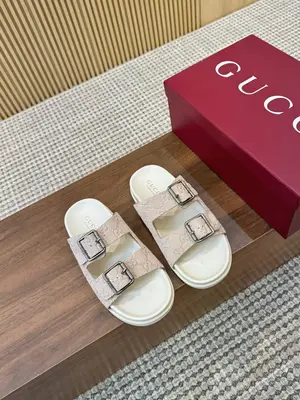 2025🆕[P620]福利新品厚底GuCci互扣式刺繡大G橫帶穆勒鞋 🆕官網同步，原版一比一複製，最高版本🆙👏🔥所有材質細節均與YB一致💪👍 常年做貨。
