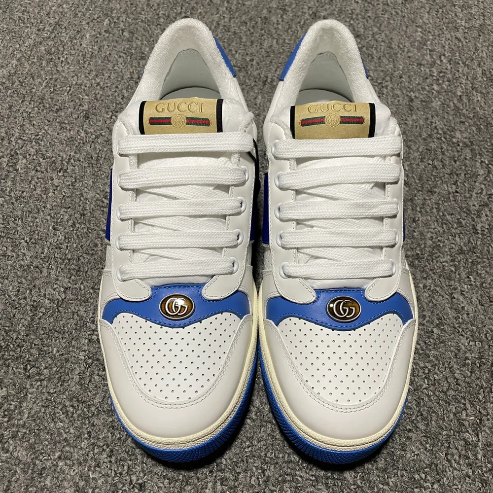 💰740 純原Gucci 古馳 Screener GG琺琅 復古老爹板鞋 海淘代購專供品質 正確楦型 正確固特異無膠走線工藝 配件齊全 進口皮料/原版毛巾內裡 匠心打造 其用料及細節已爭取最大限度還原公司正品 實拍如圖 所見即所得 謹防混