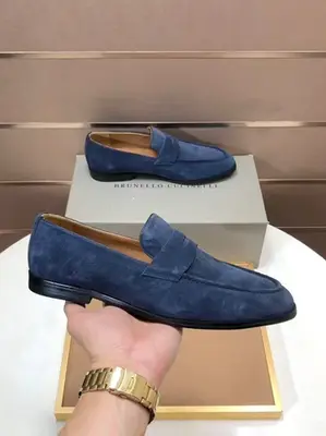出廠💶新款Brunello Cucinelli男士休閒套腳樂福鞋 官網同步發售.這款BC不退潮感的膠底 小牛皮具有超柔軟粒紋和怡人觸感的特色。橡膠大底 內裡墊腳全牛皮 重工打造