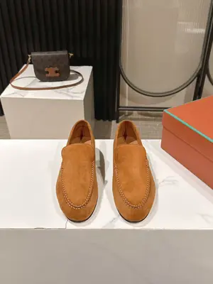 💰690 男款+10  Loropiana經典情侶款高絲光牛皮樂福皮鞋🔥🔥🔥🔥🔥