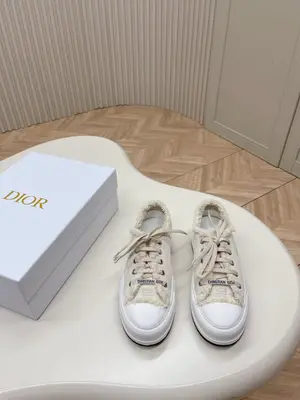 P620。Dior迪奧2024Walk'n系列 老花 刺繡 厚底帆布鞋 休閒運動鞋
