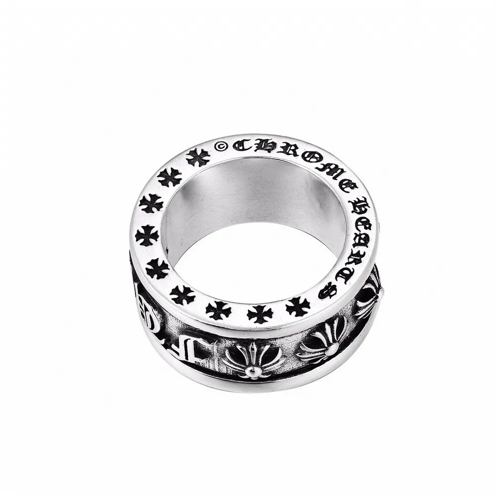 💰475 Chrome Hearts 克羅心古文字旋轉戒指