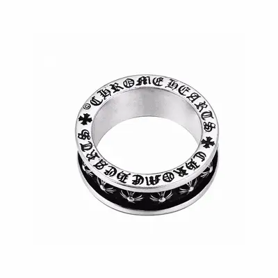 💰470 Chrome Hearts 克羅心黑環十字花戒指