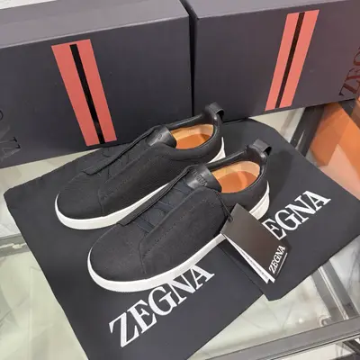 Zegna/傑尼亞 SECONDSKIN Triple Stitch™ 休閒運動鞋，帆布系列