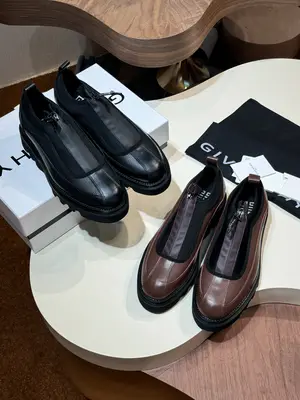Givench圓頭厚底男款皮鞋