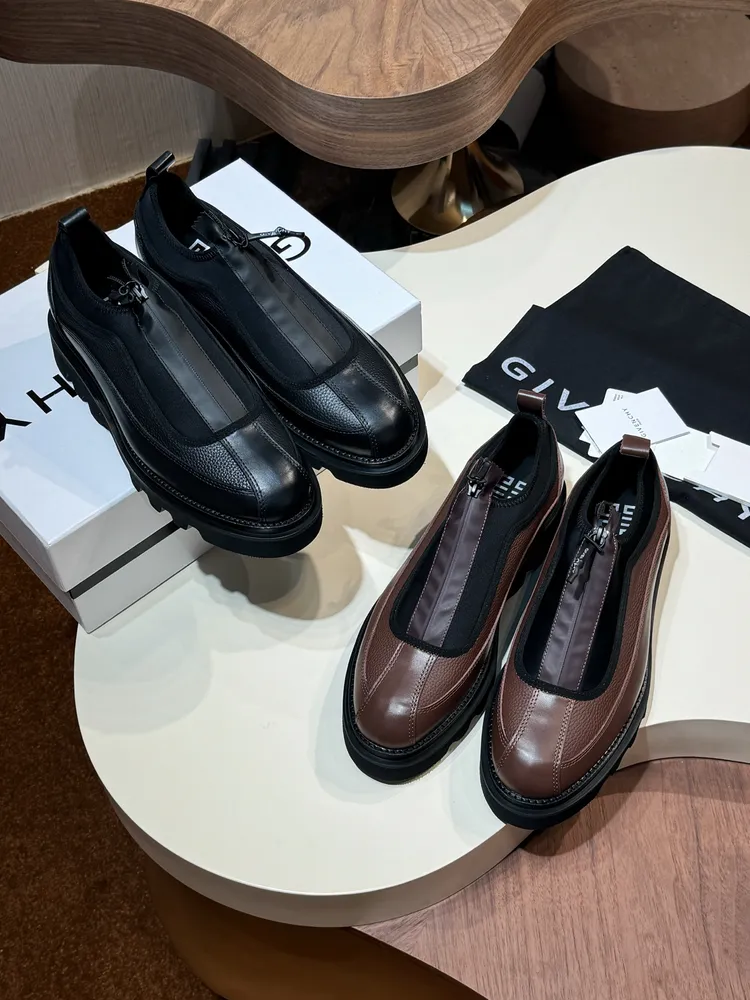 Givench圓頭厚底男款皮鞋