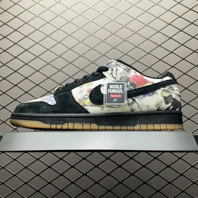 💰720 純原 Supreme x NK SB Dunk Low  " Rammellzee "  黑彩 聯名款低幫休閒板鞋 FD8778-001  國內一線頭部大廠出品 市售最高版本 原廠材料打造 原鞋原楦頭紙板開發 原廠織嘜標 全方位