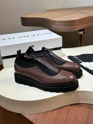 Givench圓頭厚底男款皮鞋