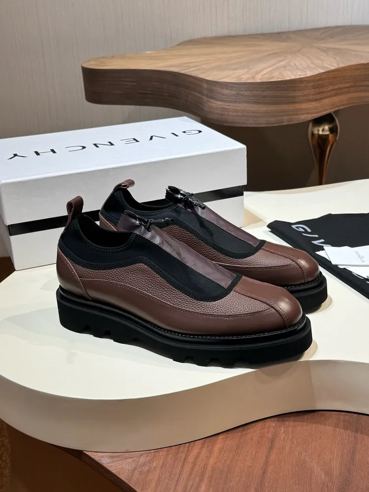 Givench圓頭厚底男款皮鞋