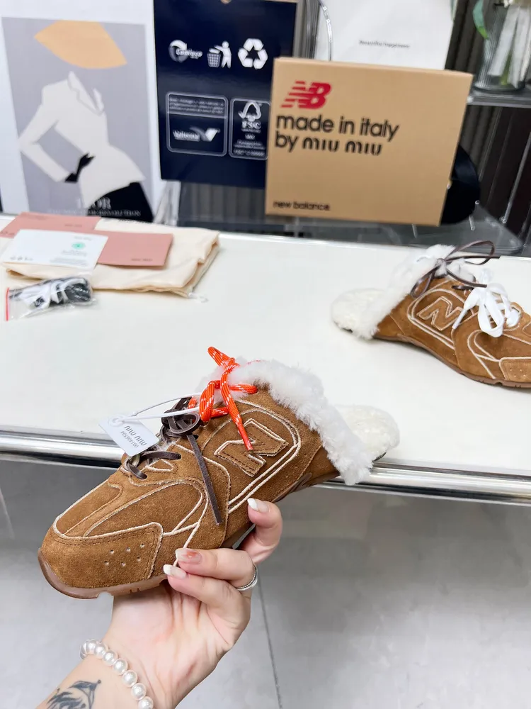 🔥🔥🔥🔥頂級版本MiuMiu繆繆情侶👫款半拖毛裡 x New Balance NB530 休閒 運動鞋 阿甘鞋 德訓鞋