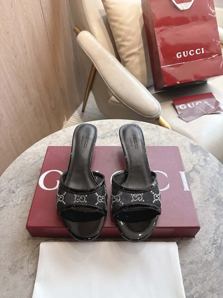 2029-2  黑¥650（35-42）GG水晶網紗