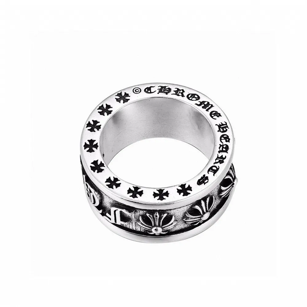 💰485 Chrome Hearts 克羅心古文字旋轉戒指