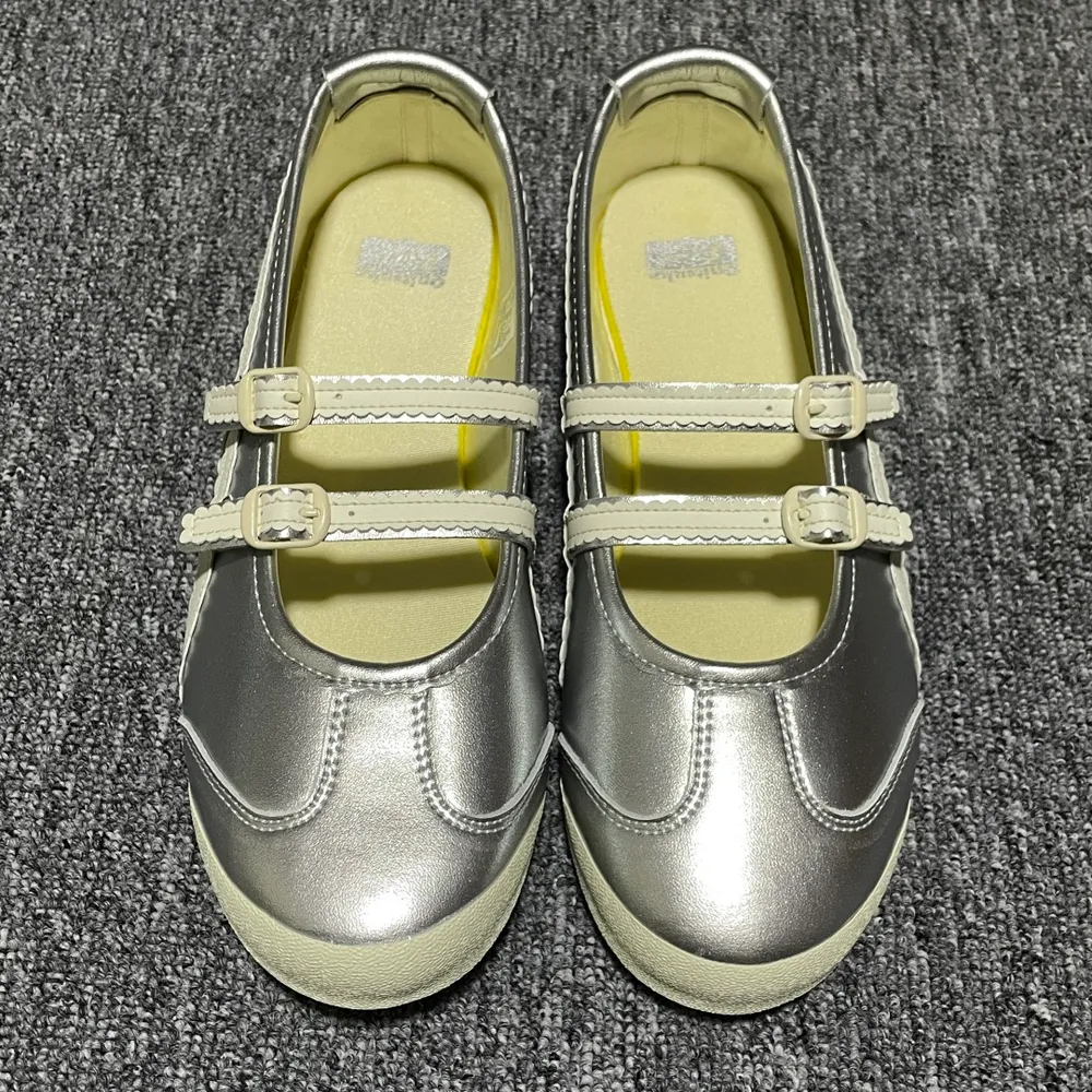 💰510  純原 OnitsukaTiger 鬼冢虎 Mexico 66 Tgrs 芭蕾舞鞋 液態銀 尺碼：36 37 37.5 38 39 39.5 40編號：21TDEF32