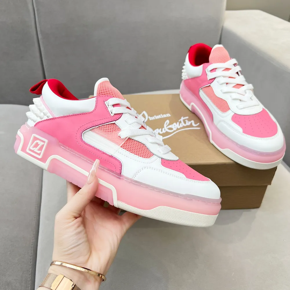 p720 王俊凱 楊冪 許凱 張婧儀 丁程鑫 陳牧馳 王子異 同款Christian Louboutin路鉑廷 2024  【新品】 ASTROLOUBI  男女同款厚底運動鞋紅底鞋時尚與運動完美融合，