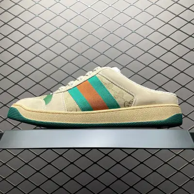Gucci 古馳 Screener GG琺琅 復古老爹板鞋 海淘代購專供品質 正確楦型 正確固特異無膠走線工藝 配件齊全 進口皮料/原版毛巾內裡 匠心打造 其用料及細節已爭取最大限度還原zp 實拍如圖 所見即所得 謹防混賣 尺碼：35 36