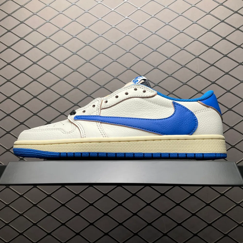 💰750 純原 Fragment x Travis Scott x Air Jordan 1 AJ1喬1 TS 藤原浩聯名倒鉤 DM7866-104 行業頭部大廠出品 原鞋原資料開發 原廠皮料 正確鞋墊背膠 內側油印字型 織嘜標 電繡後跟