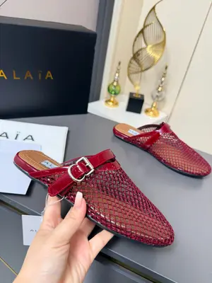 Alaia·阿萊亞⛳️🔥超火的一款平底芭蕾舞漁網紗面款平底單鞋🩰！