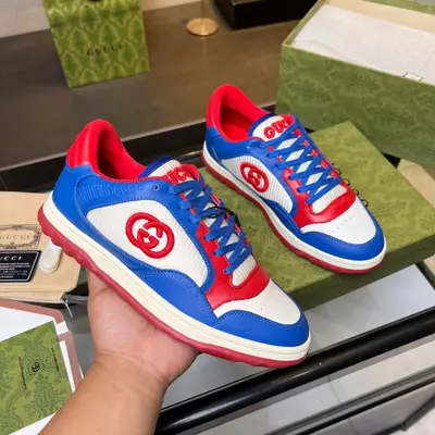 頂級版本，定型效果十足，秒殺市場軟踏踏的普通做法，💣💣💣Gucci2023早春古馳G家 最新爆款MAC80 運動鞋 情侶款 休閒 復古 做舊 髒髒鞋 小髒鞋 小白鞋🌸🌸🌸 原版購入開發 做貨 古馳MAC80全新爆款系列 精緻小巧