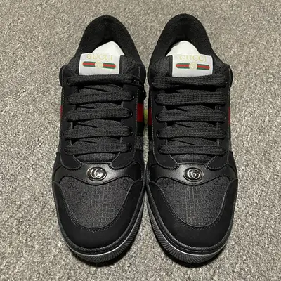 Gucci 古馳 Screener GG琺琅 復古老爹板鞋 海淘代購專供品質 正確楦型 正確固特異無膠走線工藝 配件齊全 進口皮料/原版毛巾內裡 匠心打造 其用料及細節已爭取最大限度還原正品 實拍如圖 所見即所得 謹防混賣 尺碼：39 40