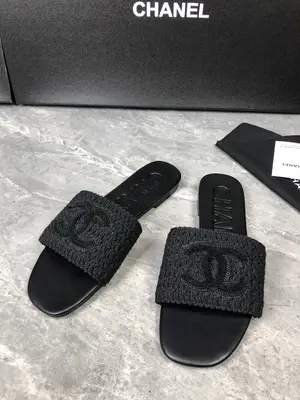 CHANEL早春爆品編織涼拖鞋
