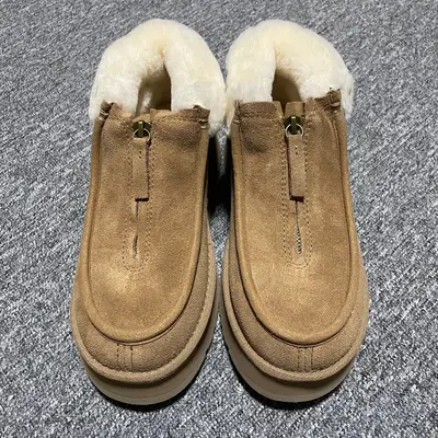 💰660   平臺外貿專供 UGG Funkette Boot 牛剖層革 方克特 及踝 雪地靴 1122551 十年品牌製鞋代工廠生產線出品 注重每一處細節 隆豐A級真羊皮毛一體 完全遵循ZP工藝流程打造 尺碼：35 36 37 38 3