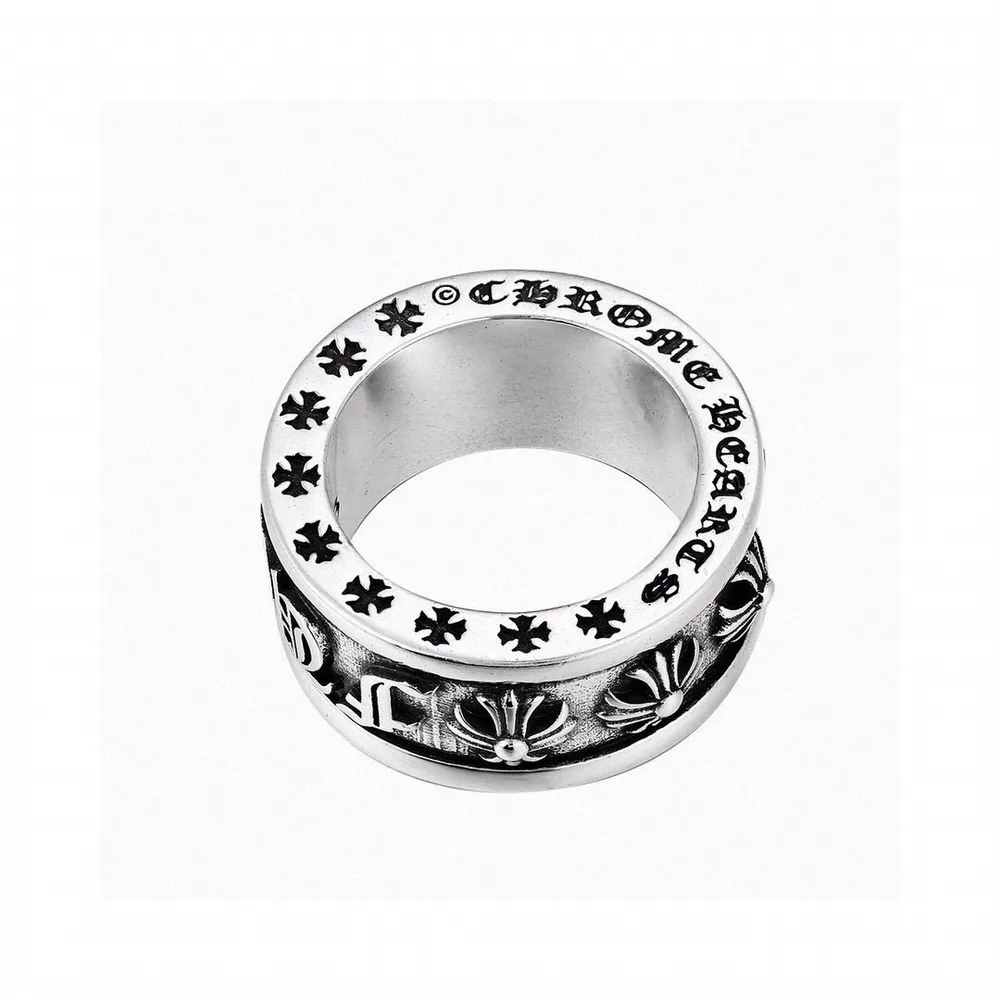 💰485 Chrome Hearts 克羅心古文字旋轉戒指