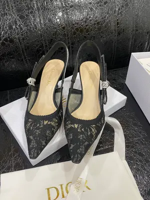 ￼ Dior🆕 刺繡貓跟高跟涼鞋2025