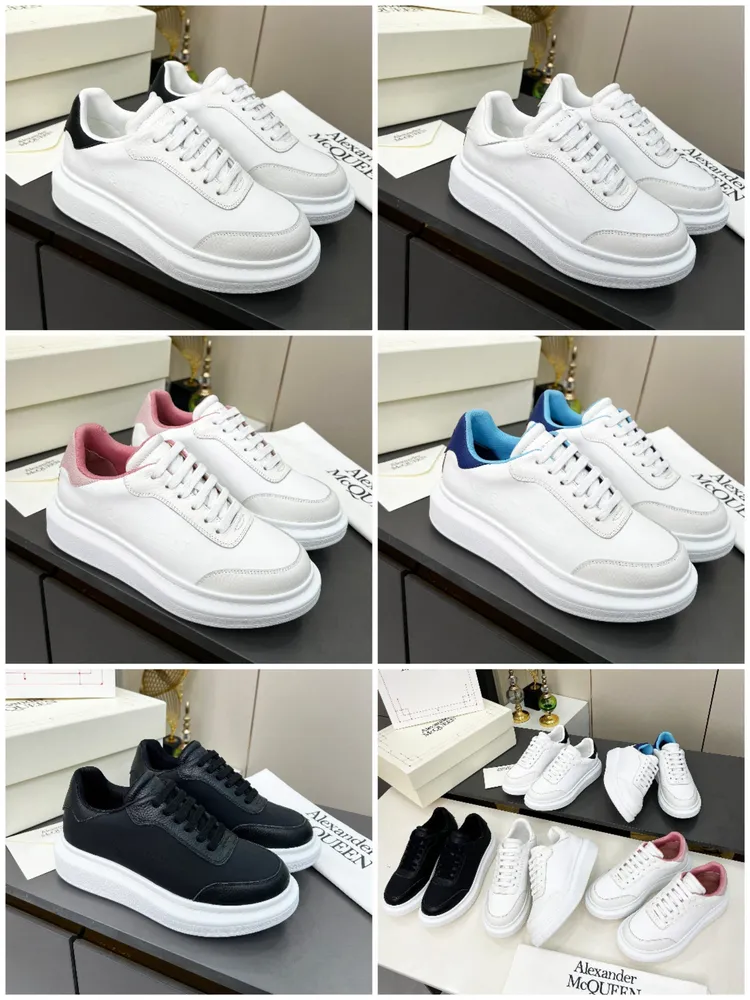 【集合圖】Alexander McQueen·亞歷山大麥昆 皮革 繫帶圓頭 低幫 生活休閒鞋 情侶鞋！2025最新米蘭時裝週T臺走秀款，獨特個性的設計，上腳超有範，圓頭的設計讓腳趾得到完全的釋放。超下血本， 購入多雙原版，拆解復刻。超級爆款