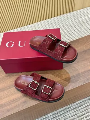 2025🆕[P620]福利新品厚底GuCci互扣式刺繡大G橫帶穆勒鞋 🆕官網同步，原版一比一複製，最高版本🆙👏🔥所有材質細節均與YB一致💪👍 常年做貨。
