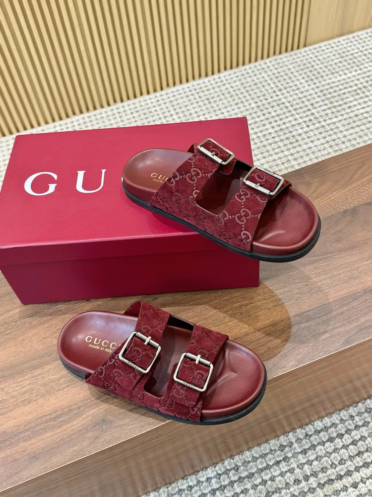 2025🆕[P620]福利新品厚底GuCci互扣式刺繡大G橫帶穆勒鞋 🆕官網同步，原版一比一複製，最高版本🆙👏🔥所有材質細節均與YB一致💪👍 常年做貨。
