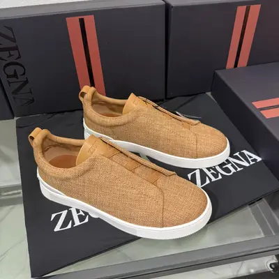 Zegna/傑尼亞 SECONDSKIN Triple Stitch™ 休閒運動鞋，帆布系列