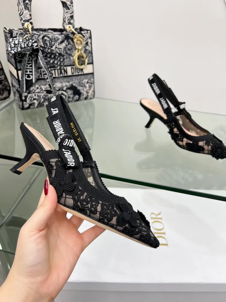 P680 J'ADIOR織帶後空涼拖 迪奧 Dior 2024春夏最新色 Jardin d’Hiver 提花刺繡字母logo高跟蝴蝶結拼色女鞋 市場頂級高階版本