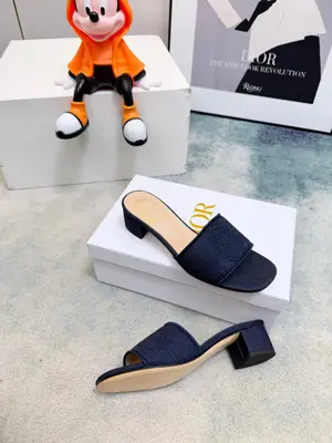 Dior 2026春夏系列拖鞋，牛仔藍Oblique壓紋刺繡，精緻優雅。鞋面寬版設計，Dior標誌超有辨識度，粗跟結構舒適好走，日常或度假都能輕鬆駕馭。Oblique壓紋是Dior經典元素，搭配刺繡，法式浪漫氛圍感拉滿！鞋底輕便，長時間穿也