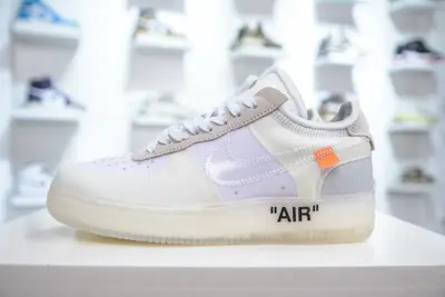 純原 OFF-WHITE x NK Air Force 1 Low 空軍一號OW聯名純白  鞋面工整無皺褶 工藝超前市場水平 高價購入韓國原廠無色差網紗 卡色完美同步zp 後跟港寶細節 除錯比對原版 兩個碼段電控印字 內測字型細節 原檔資料