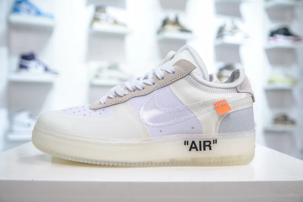 純原 OFF-WHITE x NK Air Force 1 Low 空軍一號OW聯名純白  鞋面工整無皺褶 工藝超前市場水平 高價購入韓國原廠無色差網紗 卡色完美同步zp 後跟港寶細節 除錯比對原版 兩個碼段電控印字 內測字型細節 原檔資料