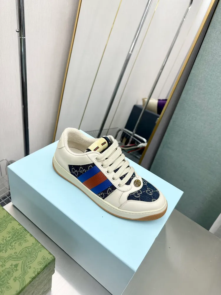 🇮🇹🇮🇹🇮🇹💰660💰頂級版本💣💣💣Gucci2023早春古馳G家 最新爆款MAC80 運動鞋 情侶款 休閒 復古 做舊 髒髒鞋 小髒鞋 小白鞋🌸🌸🌸
