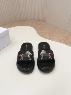 Dior迪奧2026ss夏季新款仙女刺繡拖鞋